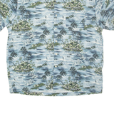 GAP Mens Hawaiian Shirt Blue Crazy Pattern XL