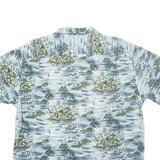GAP Mens Hawaiian Shirt Blue Crazy Pattern XL