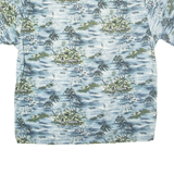 GAP Mens Hawaiian Shirt Blue Crazy Pattern XL