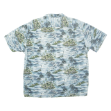 GAP Mens Hawaiian Shirt Blue Crazy Pattern XL