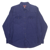 NEVADA Mens Corduroy Shirt Blue Long Sleeve M