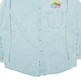 THREE RIVERS Mens Denim Shirt Blue Long Sleeve M