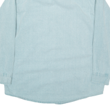THREE RIVERS Mens Denim Shirt Blue Long Sleeve M