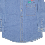 LEE Denim Mens Worker Shirt Blue Long Sleeve M