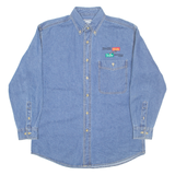 LEE Denim Mens Worker Shirt Blue Long Sleeve M