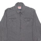 WRANGLER Mens Plain Shirt Black Long Sleeve L