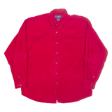 POINTS WEST Mens Corduroy Shirt Red Long Sleeve L