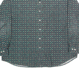 CAMBRIDGE CLASSIC Mens Corduroy Shirt Blue Spotted Long Sleeve 2XL
