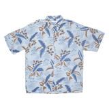 CAMPIA Mens Hawaiian Shirt Blue Floral XL