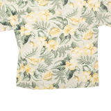 PIERRE CARDIN Mens Hawaiian Shirt Cream Floral L