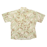PIERRE CARDIN Mens Hawaiian Shirt Green Floral XL