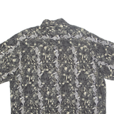 CROSSINGS Mens Hawaiian Shirt Black Crazy Pattern XL