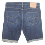 LEVI'S 510 Cut Off Turn Up Mens Denim Shorts Blue M W32