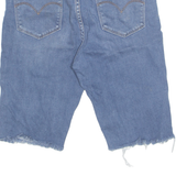 LEVI'S Cut Off High Waist Stretch Womens Denim Shorts Blue M W30