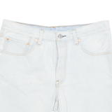 LEVI'S Embroidered Cut Off 501 Big E Womens Denim Shorts Blue M W33