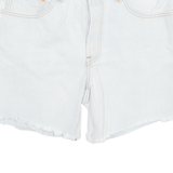 LEVI'S Embroidered Cut Off 501 Big E Womens Denim Shorts Blue M W33