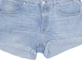 REPLAY Turn Up Womens Denim Shorts Blue M W34
