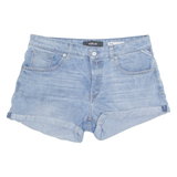 REPLAY Turn Up Womens Denim Shorts Blue M W34