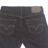 LEVI'S Turn Up 501 Mens Denim Shorts Black M W30
