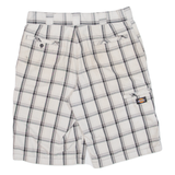 DICKIES Mens Workwear Shorts Beige Check M W32