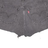 LEVI'S 501 BIG E Womens Denim Shorts Black S W28