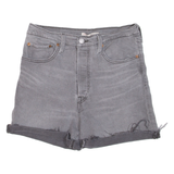 LEVI'S Ribcage Womens Denim Shorts Grey M W30