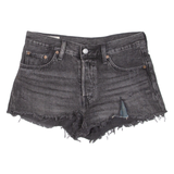 LEVI'S 501 BIG E Womens Denim Shorts Black XS W25