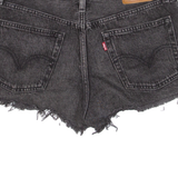 LEVI'S 501 BIG E Womens Denim Shorts Black XS W25