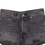 LEVI'S 501 Womens Denim Shorts Black XXS W24