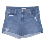 LEVI'S Mid Length Womens Denim Shorts Blue W32