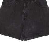 ZENA JEANS Womens Denim Shorts Black Relaxed UK 10 W30