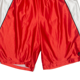 NIKE Mesh Lined Mens Sports Shorts Red Relaxed L W32
