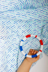 Organic Swaddle Set - Shades of Blue (Chevron & Dotty)