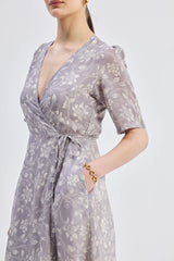 Maxi Wrap Floral dress in Vintage Vines