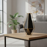 ANYHOUZ Modern Gold Black Tabletop Decor – Modern Metal Art Ornament for Living Room Display & Home Crafts