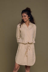 Meet me by the Cliff Dress in Neutral Beige