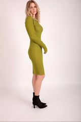 Midi Green Net Dress