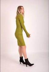 Midi Green Net Dress