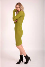 Midi Green Net Dress