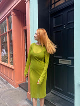 Midi Green Net Dress