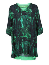 Mini Kaftan in Green Swirl