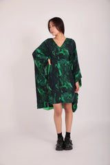 Mini Kaftan in Green Swirl