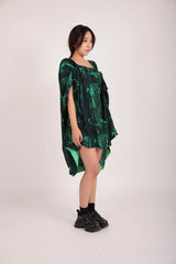 Mini Kaftan in Green Swirl