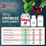 Cherry Max+ 2100mg Montmorency Cherry Added with Black Cherry I 90 Vegan Capsules High Strength I Made in The UK