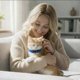Anypet Small Blue Cat Collar with Safety Buckle, Bell & Durable Adjustable Strap – Stylish Comfortable Pet Accessory for Cats