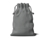 An eco-friendly pouch with skincare samples inside.