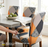 Anyseat Multi Color Geometric Pattern Print Elastic Chair Cover – Plain Dining Slipcover & Home Décor