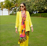 Anyyou Luxury 100% Mulberry Silk Butter Yellow Long Scarf Women Beach Shawl Pashmina Wrap Swimwear Cover-Up Foulard