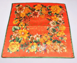 Anyyou Fashion Premium Satin Square Scarf – Bold Peony Orange Silk-Feel Neckwrap for Women