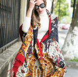 Anyyou 100% Pure Merino Wool Multicolor Paisley Stylish Poncho Winter Large Scarf With Trendy Pashmina Shawl Bandana For Womenfashion Design